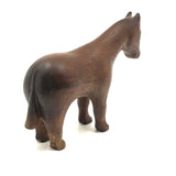 Very Empathetic Old Carved Folk Art Horse with Lovingly Mended Lower Leg