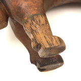 Very Empathetic Old Carved Folk Art Horse with Lovingly Mended Lower Leg