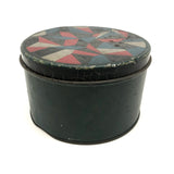 Old Round Tin with Handpainted Modernist Lid (Couple Dings)