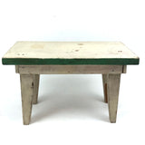 Charming Old Green and White Tabletop Table