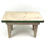 Charming Old Green and White Tabletop Table