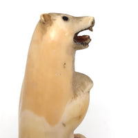 Inuit Eskimo Carved Tusk Standing Polar Bear