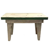 Charming Old Green and White Tabletop Table