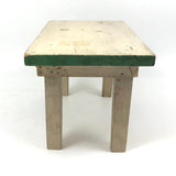 Charming Old Green and White Tabletop Table