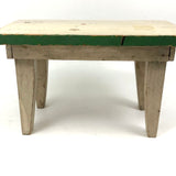 Charming Old Green and White Tabletop Table