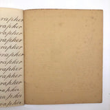 Beautiful 1847 Friends School Penmanship Notebook with Excellent Words