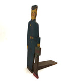 Vintage Folk Art Cop with Stop Sign Doorstop