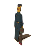 Vintage Folk Art Cop with Stop Sign Doorstop