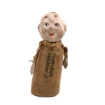 Curious Little Man, Antique Spring Body Toy with Papier Mache  Head and Hands