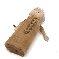 Curious Little Man, Antique Spring Body Toy with Papier Mache  Head and Hands