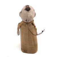 Curious Little Man, Antique Spring Body Toy with Papier Mache  Head and Hands