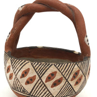 Lovely Older Isleta Pueblo Pottery Friendship Basket