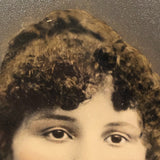 Young Woman with Flowers and (Lost Mat) Halo, Antique Full Plate Hand-painted Tintype