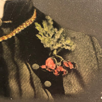 Young Woman with Flowers and (Lost Mat) Halo, Antique Full Plate Hand-painted Tintype