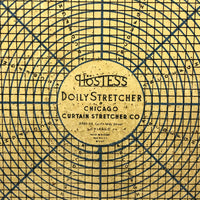 Graphically Satisfying and Creatively Useful Chicago Curtain Stretcher Co. Hostess Doily Stretcher