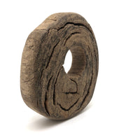 Sculptural Much Weathered Wood Round with Eye