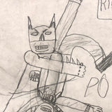 Batman with His Friends and Foes! Brilliant Vintage Kid Drawing