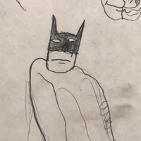 Batman with His Friends and Foes! Brilliant Vintage Kid Drawing