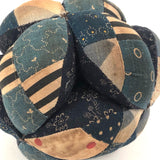 Antique Amish Sewing Ball in Indigo Calicos