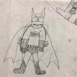 Batman with His Friends and Foes! Brilliant Vintage Kid Drawing