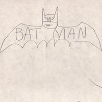 Batman with His Friends and Foes! Brilliant Vintage Kid Drawing