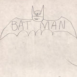 Batman with His Friends and Foes! Brilliant Vintage Kid Drawing