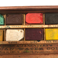 All Original 1860s Scholz and Janetzky American Travel Watercolor Set