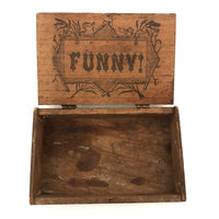 (Our Pug)...Funny! Curious Old Homemade Cigar Box Wood Box