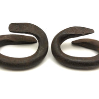 Coupler Couple, Earlyish 19th C. Iron Buckboard Wagon Couplers-Cum-Snakes