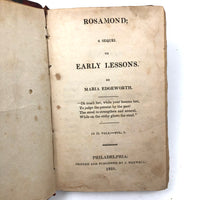 Early Lessons in Six Volumes, Very Charming, Scarce Set of 1820s Children's Books by Maria Edgeworth  with Marvelous Hand-colored Engravings