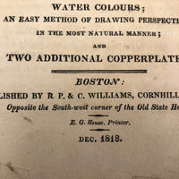 Ultra Scarce 1818 Edition, H. Williams' Elements of Drawing, Copper Engravings on Laid (Three Plates Lost)