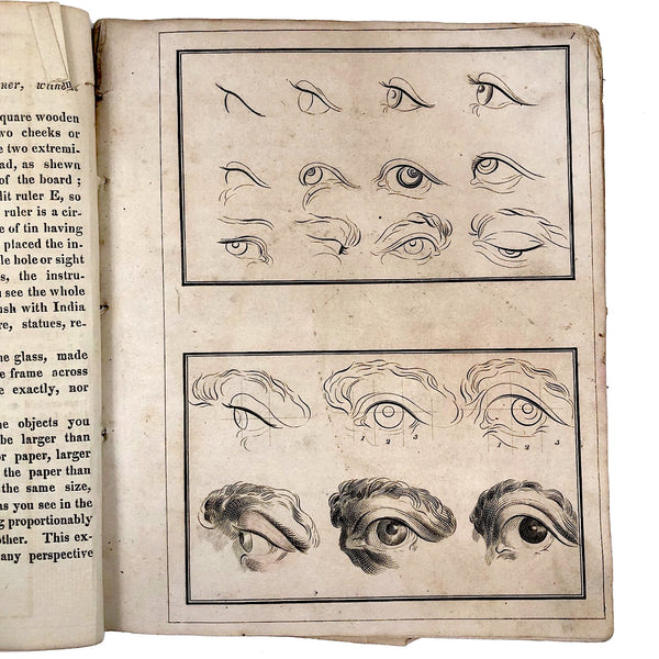 Ultra Scarce 1818 Edition, H. Williams' Elements of Drawing, Copper Engravings on Laid (Three Plates Lost)