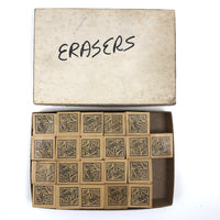 Lot of Unused 1940s Square Vitagum Erasers