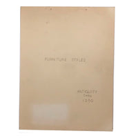 SOLD Furniture Styles Antique to 1950, Interior Design School Portfolio of Drawings