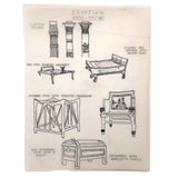 SOLD Furniture Styles Antique to 1950, Interior Design School Portfolio of Drawings