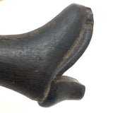 Very Old Carved Boot with Iron Nails, Presumed Pipe Tamper