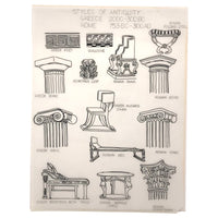 SOLD Furniture Styles Antique to 1950, Interior Design School Portfolio of Drawings