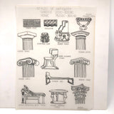 SOLD Furniture Styles Antique to 1950, Interior Design School Portfolio of Drawings