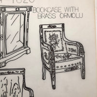 SOLD Furniture Styles Antique to 1950, Interior Design School Portfolio of Drawings