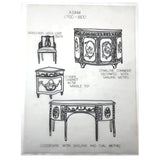 SOLD Furniture Styles Antique to 1950, Interior Design School Portfolio of Drawings