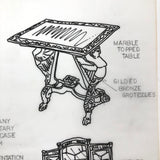 SOLD Furniture Styles Antique to 1950, Interior Design School Portfolio of Drawings