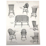 SOLD Furniture Styles Antique to 1950, Interior Design School Portfolio of Drawings