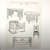 SOLD Furniture Styles Antique to 1950, Interior Design School Portfolio of Drawings