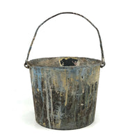 Beautiful Old Drip Encrusted Paint Bucket with Lyrical Wire Handle