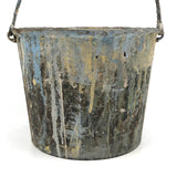 Beautiful Old Drip Encrusted Paint Bucket with Lyrical Wire Handle