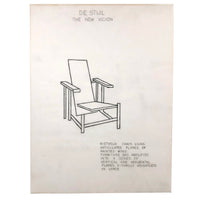 SOLD Furniture Styles Antique to 1950, Interior Design School Portfolio of Drawings