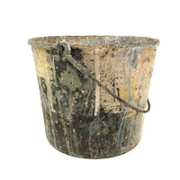 Beautiful Old Drip Encrusted Paint Bucket with Lyrical Wire Handle