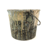 Beautiful Old Drip Encrusted Paint Bucket with Lyrical Wire Handle