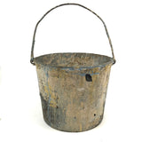 Beautiful Old Drip Encrusted Paint Bucket with Lyrical Wire Handle