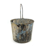 Beautiful Old Drip Encrusted Paint Bucket with Lyrical Wire Handle